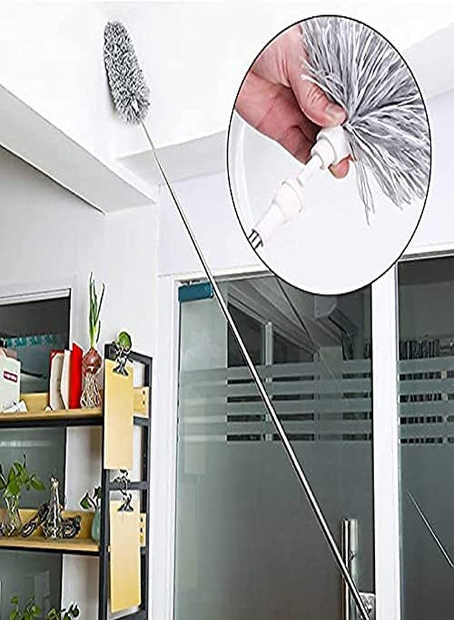 RUDRESHWAR Microfiber Feather Duster Bendable & Extendable Fan Cleaning Duster Fan Mop with Car, Window, Furniture, Cleaning Gloves - Image 2